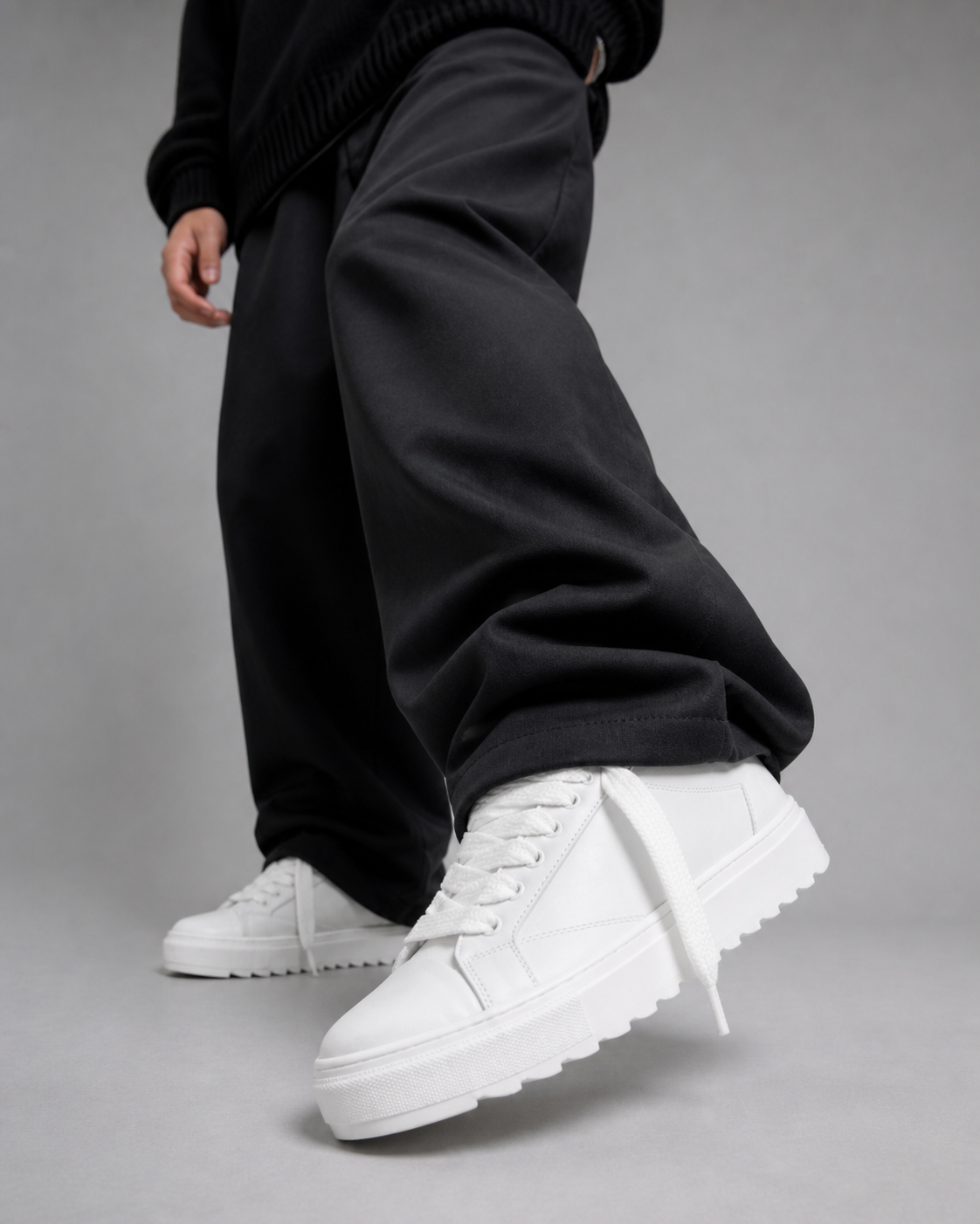 Sneakers Top in Pelle Bianco