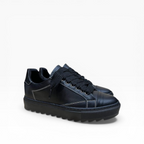 Sneakers Top in Pelle Nero