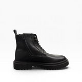 Stivaletto Anfibio in Pelle Martellata con Zip