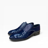 Stringata Derby Elegante con Pelle Puntellata